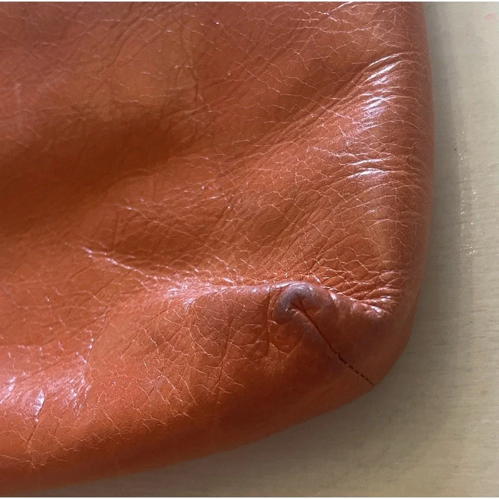 Hobo Brand Orange Leather Shoulder Bag Boho‎